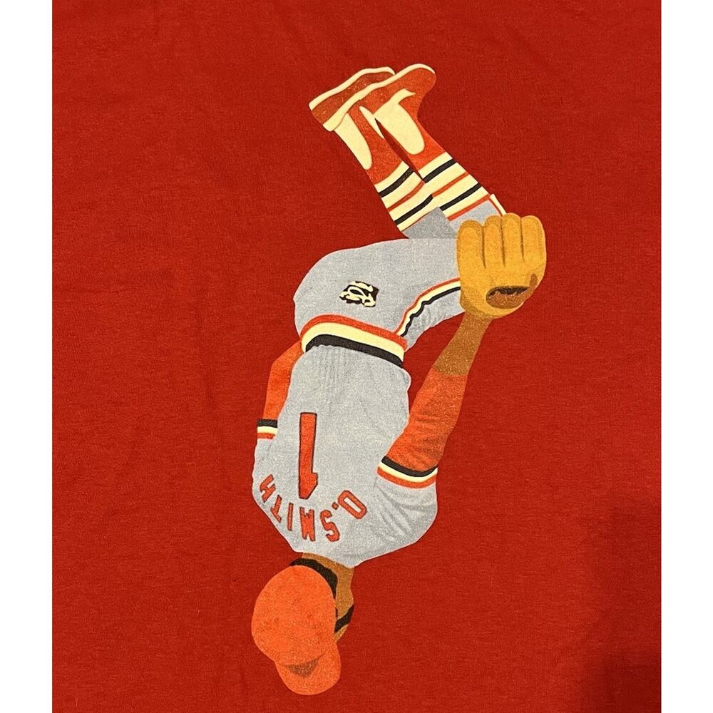 Ozzie Smith Backflip T-Shirt Red Mens XL St. Louis Cardinals - Picture 2 of 6